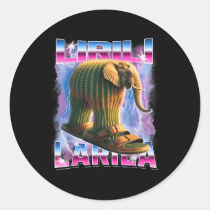 Lirili-larila Italian-brainrot Funny Gen Z Men Wom Classic Round Sticker