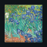 Lirios de Van Gogh Magnet<br><div class="desc">Estos imanes son ventanas de colour para tu refrigerador. Son de 2" de largo x 2" de ancho, están impresos sobre papel 100% reciclado, cubierto con Mylar resistente a los rasguños y a los rayos UV. En general, a Van Gogh se le conoce por sus girasoles y sus amarillos. Aquí...</div>