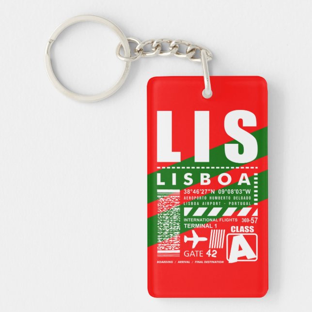 LIS Lisbon Airport Key Ring (Front)
