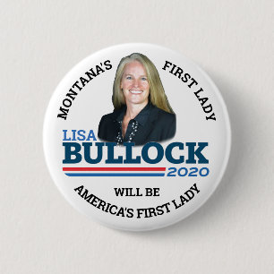 Lisa Bullock for First Lady 6 Cm Round Badge
