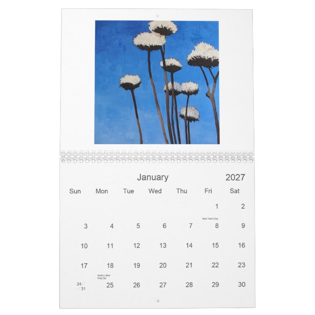 Lisa Feather Paintings Calendar (Jan 2027)