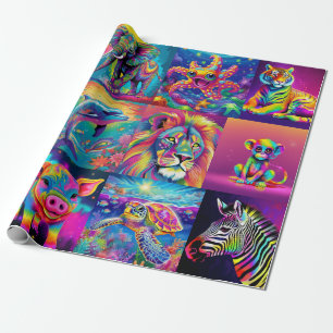 Lisa Frank Inspired Wrapping Paper
