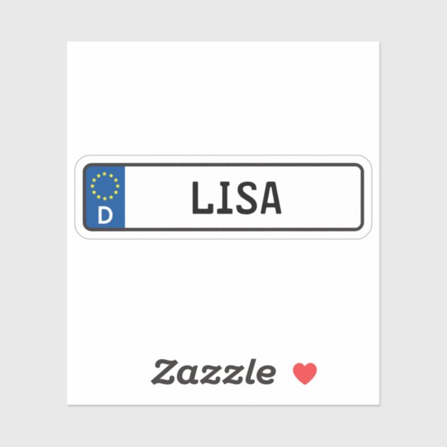 Lisa German Car License Plate (Sheet)