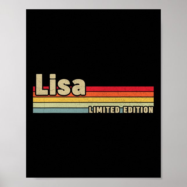 Lisa Gift Name Personalised Birthday Fun Christmas Poster (Front)