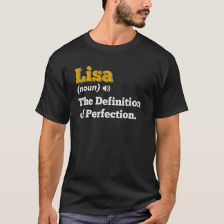 Lisa Gift Name Personalised Birthday Name Definiti T-Shirt