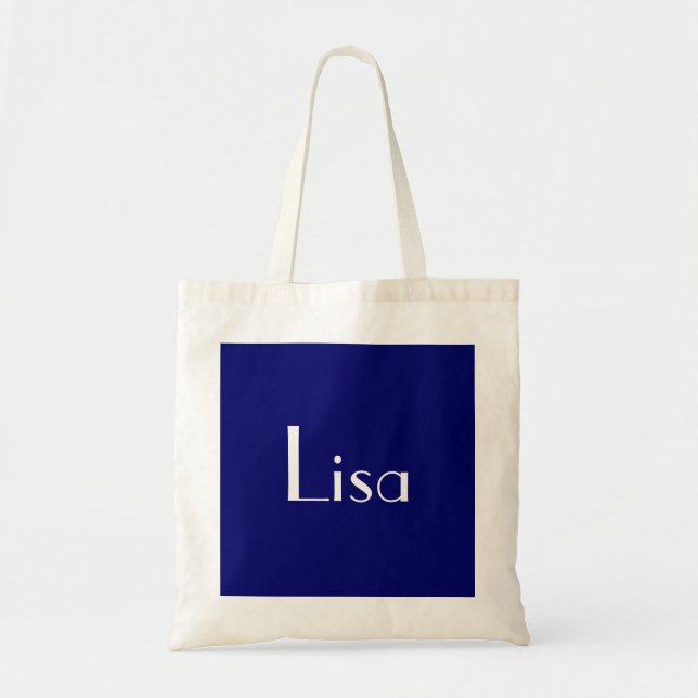Lisa In Navy I Tote Bag (Front)