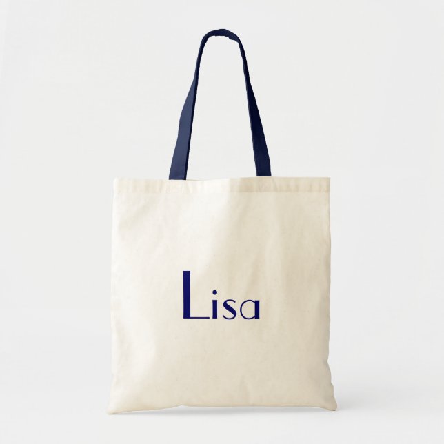 Lisa In Navy Tote Bag (Front)
