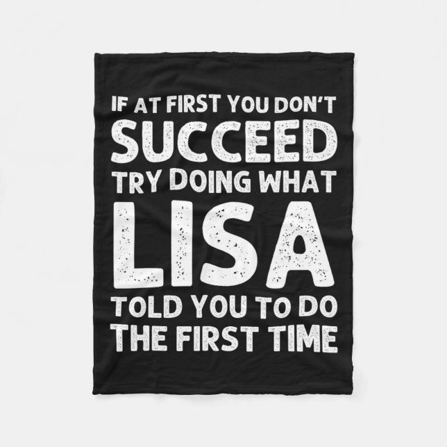 Lisa Name D Birthday Funny Christmas Jo  Fleece Blanket (Front)