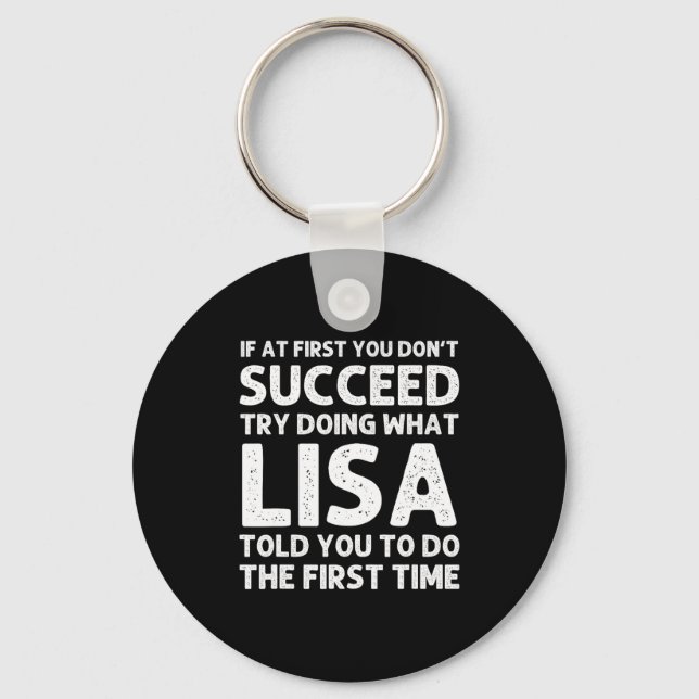 Lisa Name D Birthday Funny Christmas Jo  Key Ring (Front)