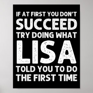 Lisa Name D Birthday Funny Christmas Jo  Poster