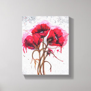 Lisa's Red Poppies Canvas Print