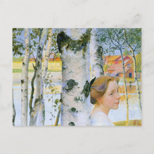 Lisbeth at the Birch Trees Postcard