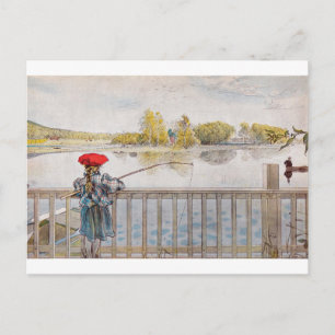 Lisbeth Fishing by Carl Larsson Postcard