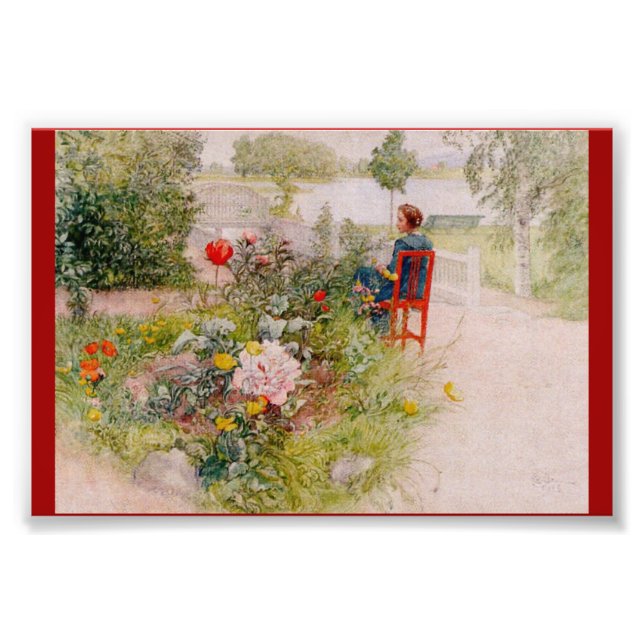 Lisbeth  in the Flower Garden Photo Print (Front)