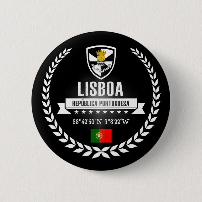 Lisboa 6 Cm Round Badge (Front)