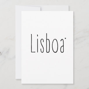 Lisboa - minimalistic typography card