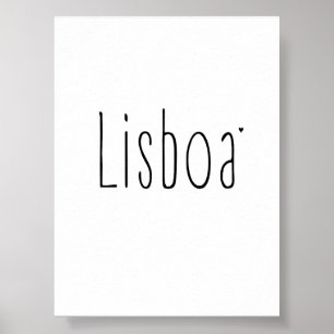 Lisboa - minimalistic typography poster