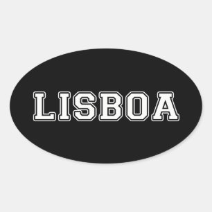 Lisboa Portugal Oval Sticker