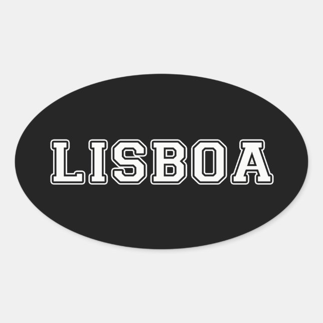 Lisboa Portugal Oval Sticker (Front)
