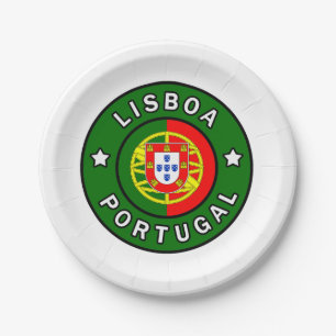 Lisboa Portugal Paper Plate