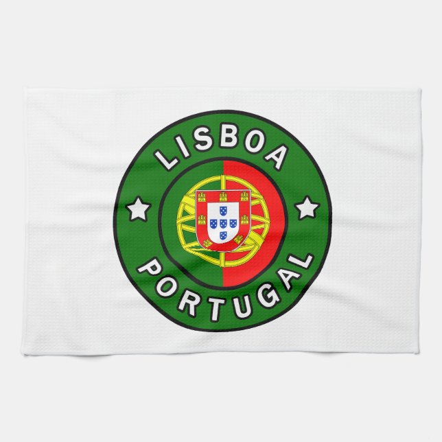 Lisboa Portugal Tea Towel (Horizontal)