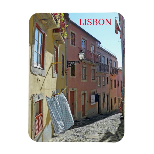 Lisbon Alfama street fridge magnet (Vertical)