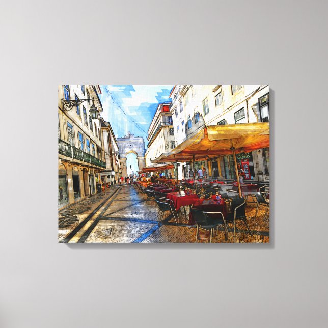Lisbon Cafe, Portugal Canvas Print (Front)