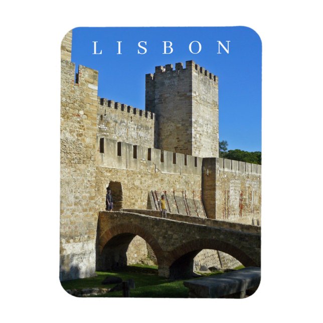 Lisbon castle view fridge magnet (Vertical)
