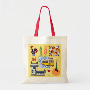 Lisbon City Symbols Tote Bag