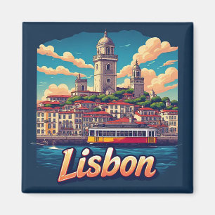 🧲 Lisbon City Vacation Memory Portugal Magnet