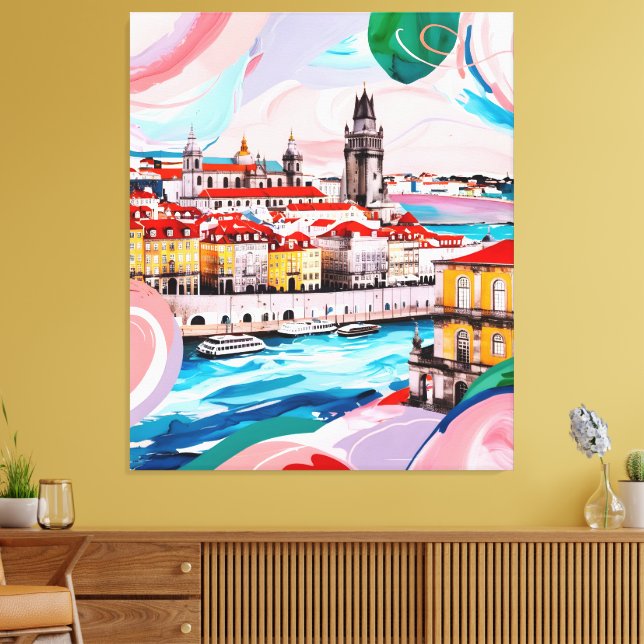 Lisbon Colours Canvas Print (Insitu(LivingRoom))