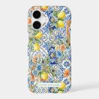 Lisbon Elegant Mediterranean Lemon Tile Pattern