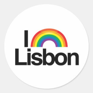 LISBON - I LOVE PRIDE -.png Classic Round Sticker