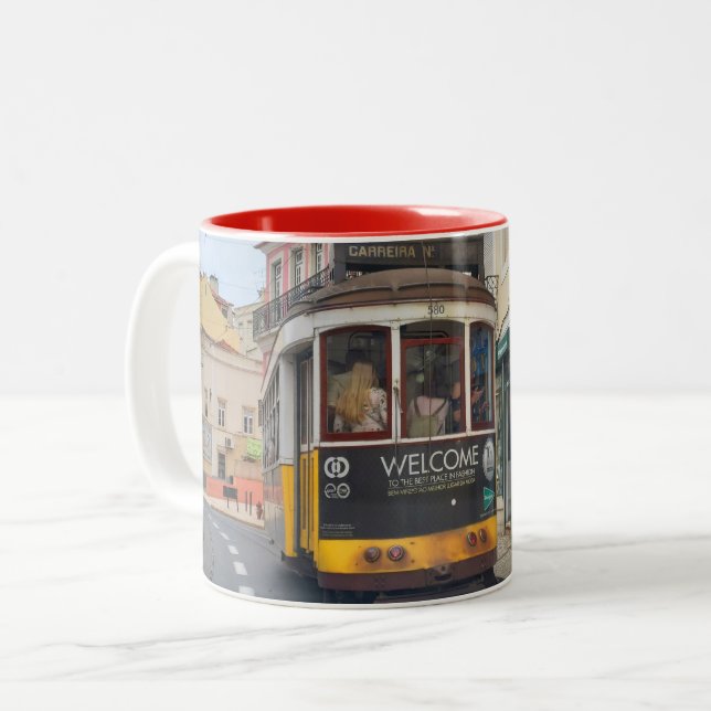 Lisbon- Lisboa- The Real Portugal Two-Tone Coffee Mug (Front Left)