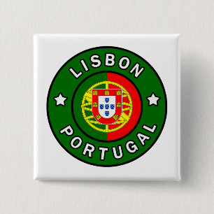 Lisbon Portugal 15 Cm Square Badge