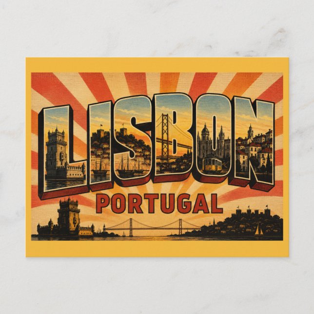 Lisbon Portugal Belém Tower Postcard (Front)