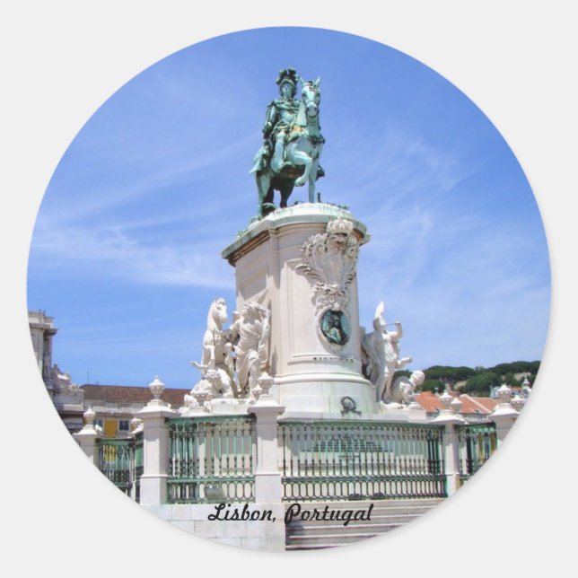 Lisbon, Portugal Classic Round Sticker (Front)