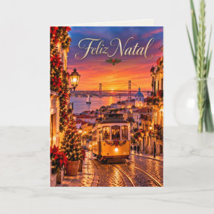 Lisbon Portugal Feliz Natal Christmas Holiday Card