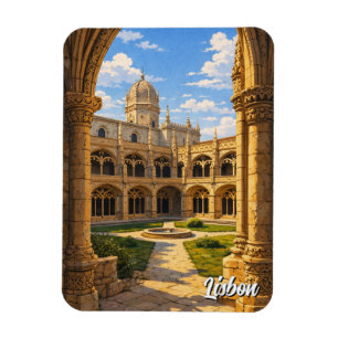 Lisbon Portugal Jerónimos Monastery Magnet