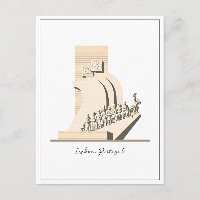 Lisbon Portugal Monument to the Discoveries Postcard (Front)
