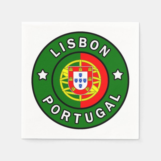 Lisbon Portugal Napkin (Front)
