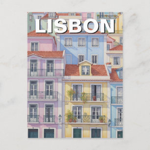 Lisbon Portugal Pantheon Alfama Pastel Postcard