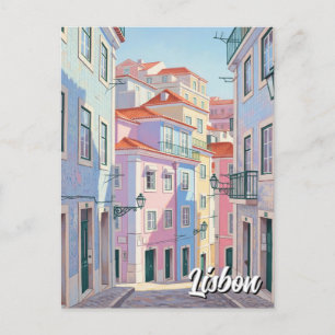Lisbon Portugal Pantheon Alfama Pastel Postcard