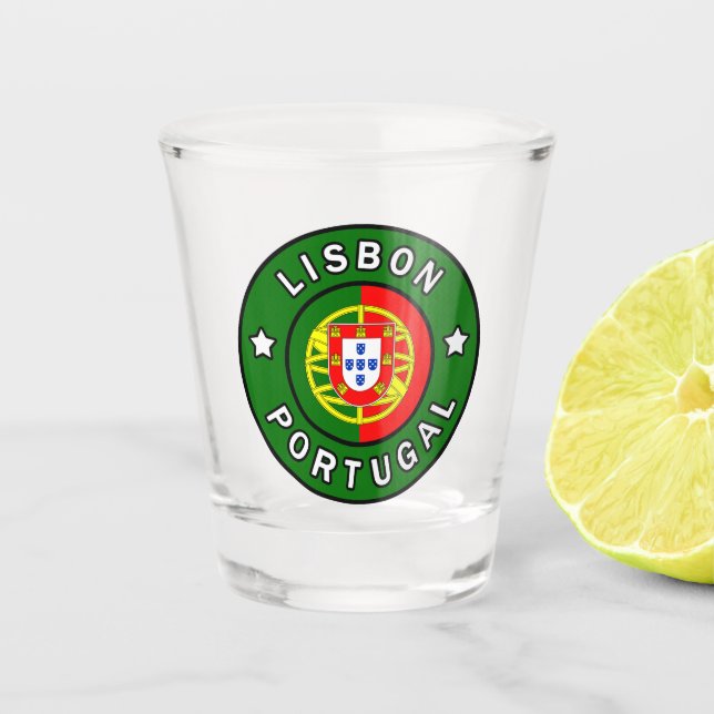 Lisbon Portugal Shot Glass (Front)