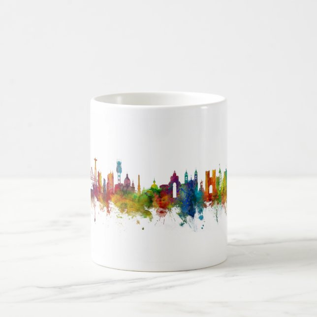 Lisbon Portugal Skyline Coffee Mug (Center)