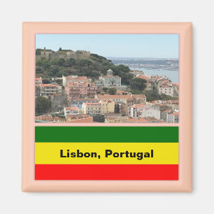 Lisbon, Portugal Skyline  Magnet