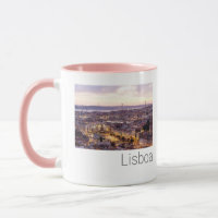 Lisbon Portugal Sunset Skyline Cityscape Souvenir