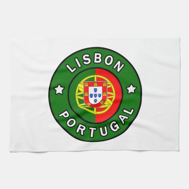 Lisbon Portugal Tea Towel (Horizontal)