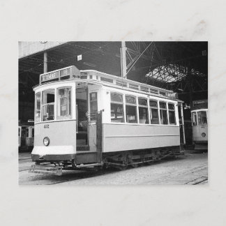 Lisbon Portugal Tram 1969 Postcard