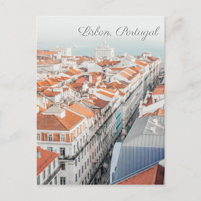 Lisbon Portugal travel postcard (Front)